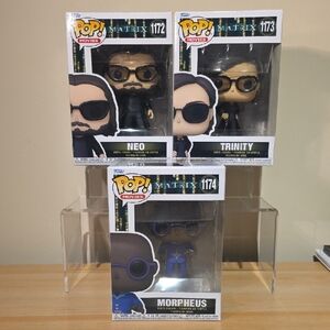 Funko Pop Matrix: Neo, Trinity, Morpheus Set